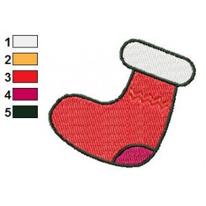 Christmas Socks Embroidery Design 03